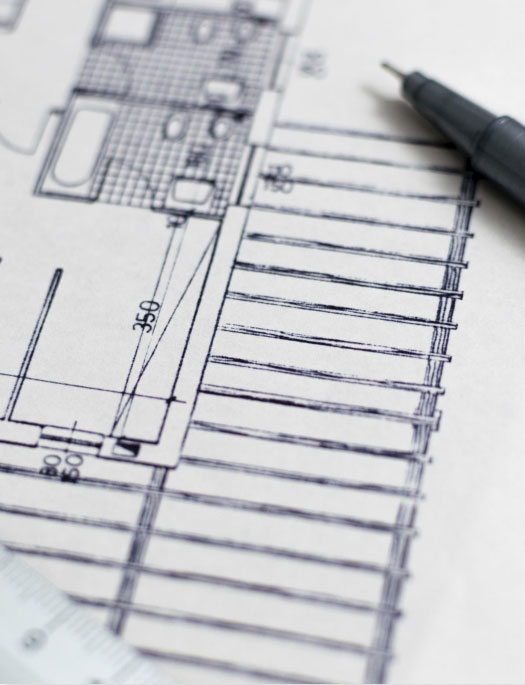 Architects blueprint drawing
