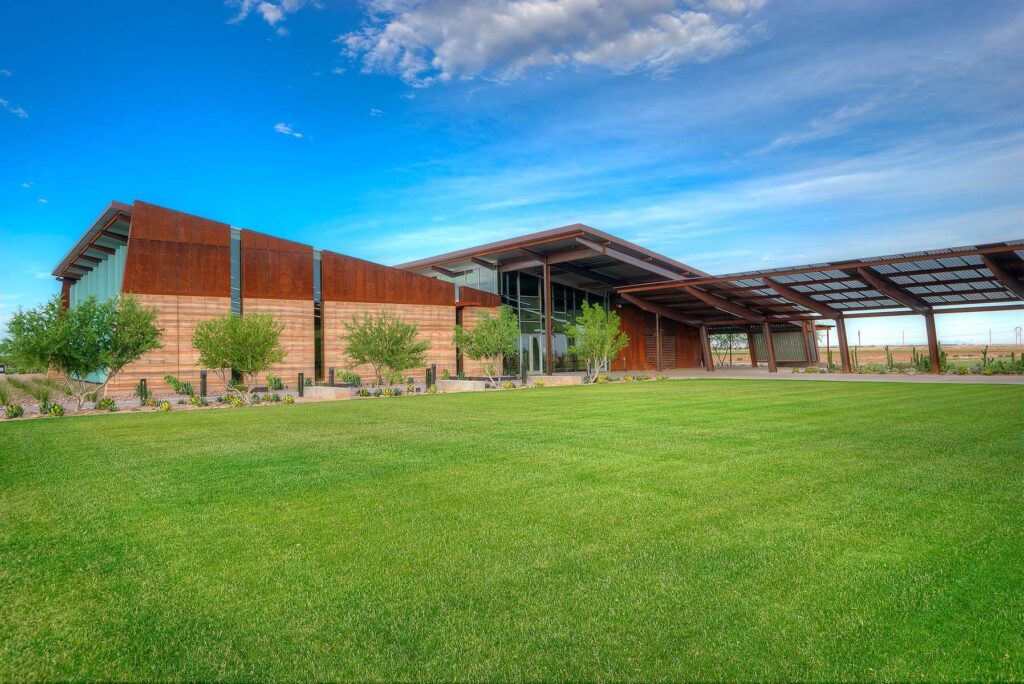 Weathered Steel or Corten used in Central Arizona College