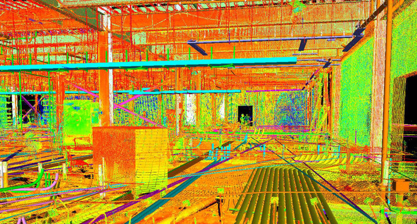 laser scanning of building site
